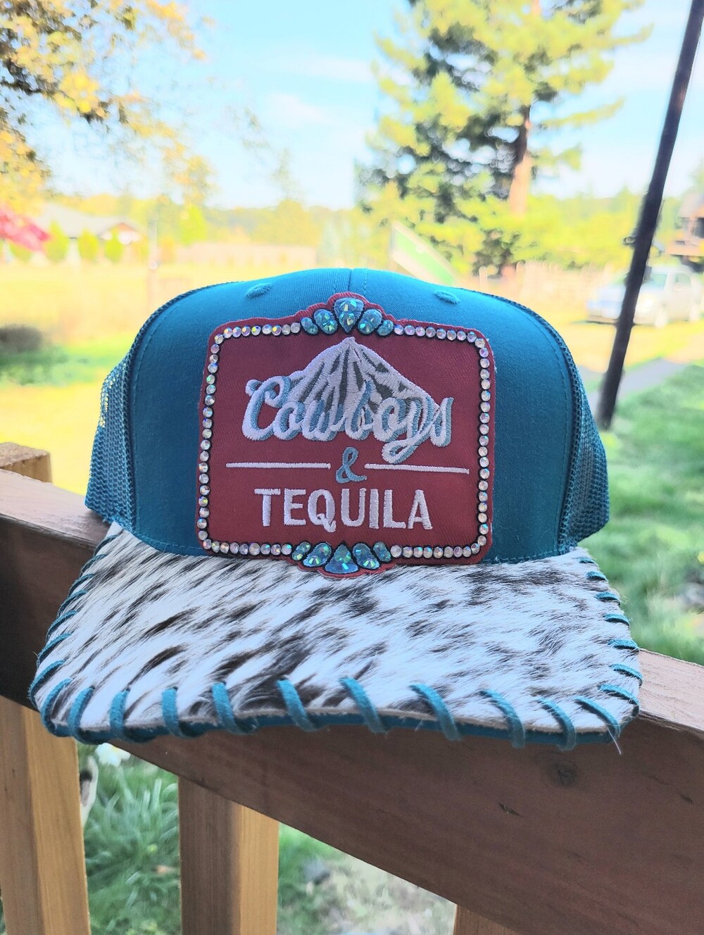 Cowhide Trucker Hat